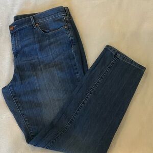 LOFT modern skinny jeans in dark blue wash - Size 16